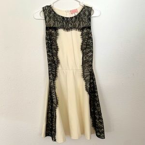 black and white lace dress
